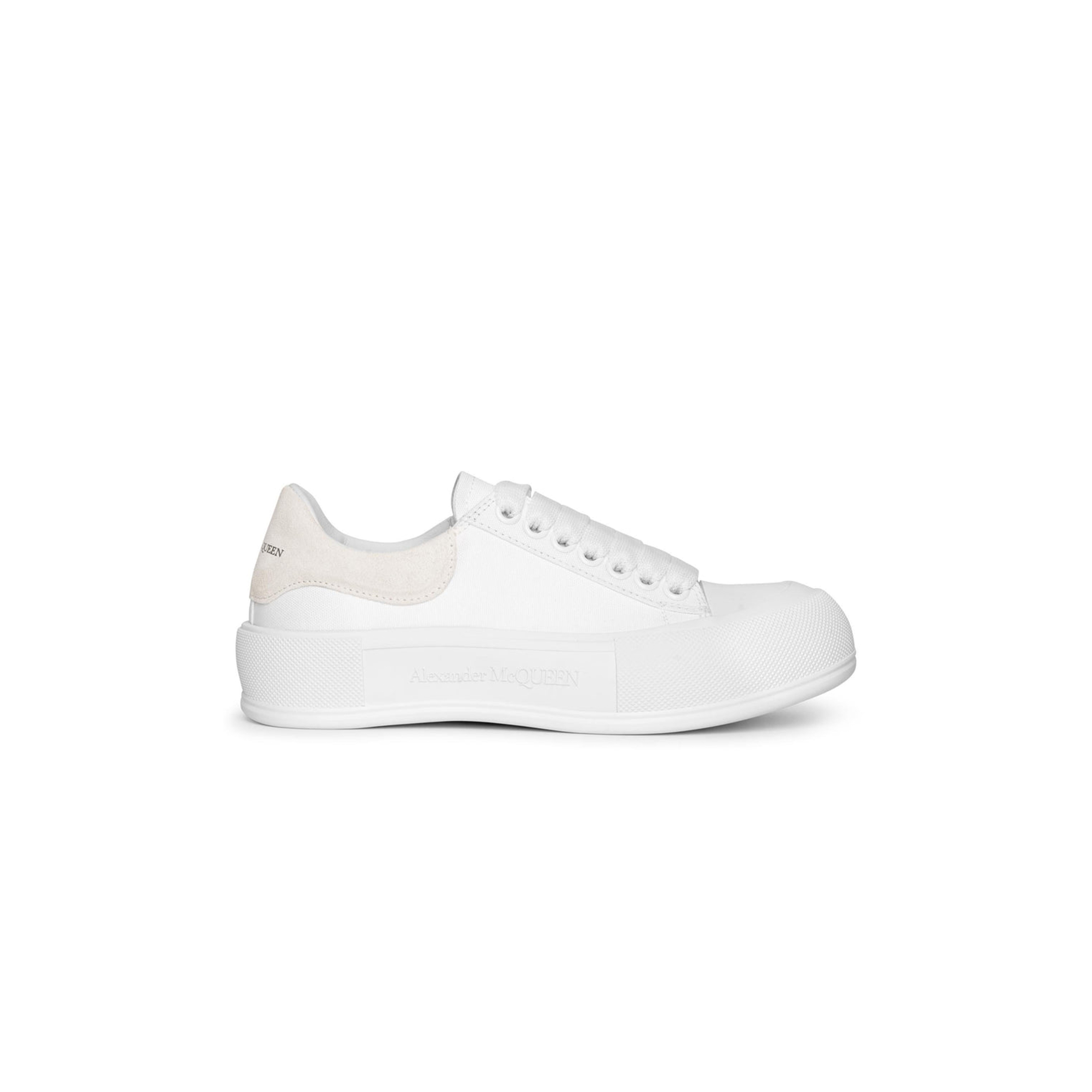 Ale*d*r m*q*en deck plimsoll white canvas 654593w4pq19000